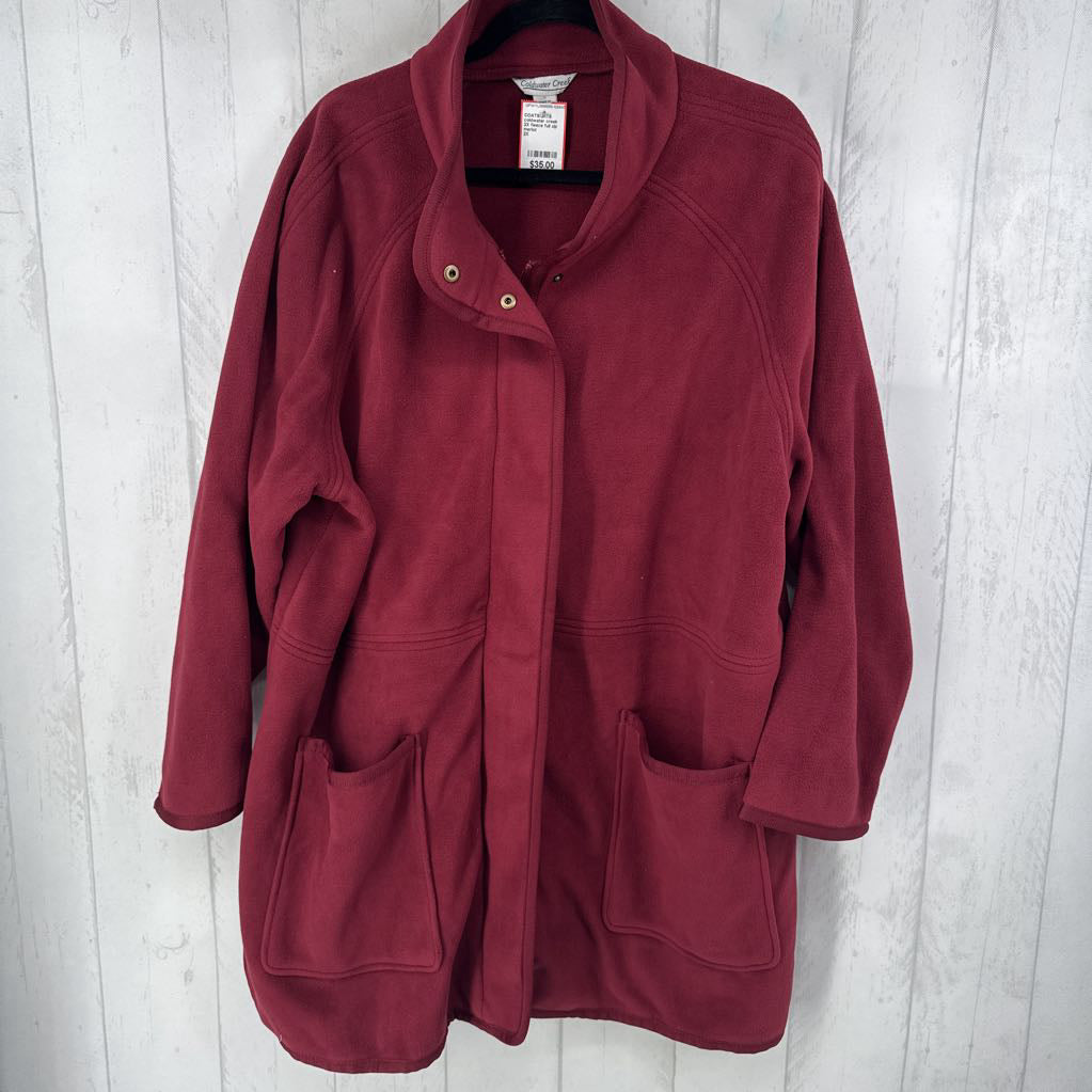2X fleece full zip coat