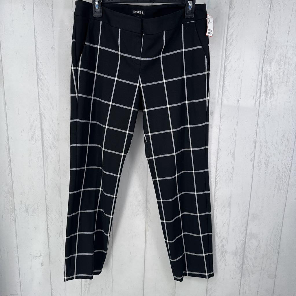 8 checkered straight leg pant