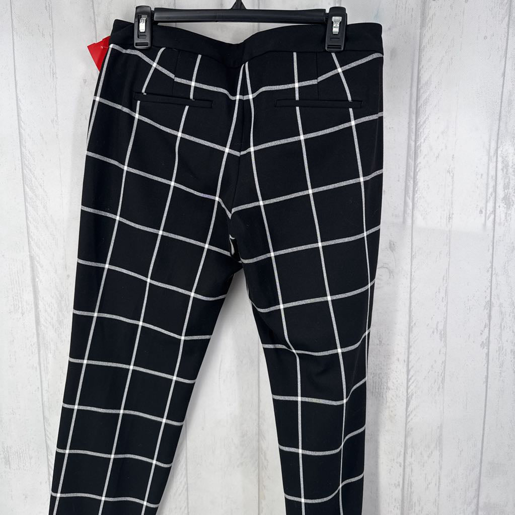 8 checkered straight leg pant