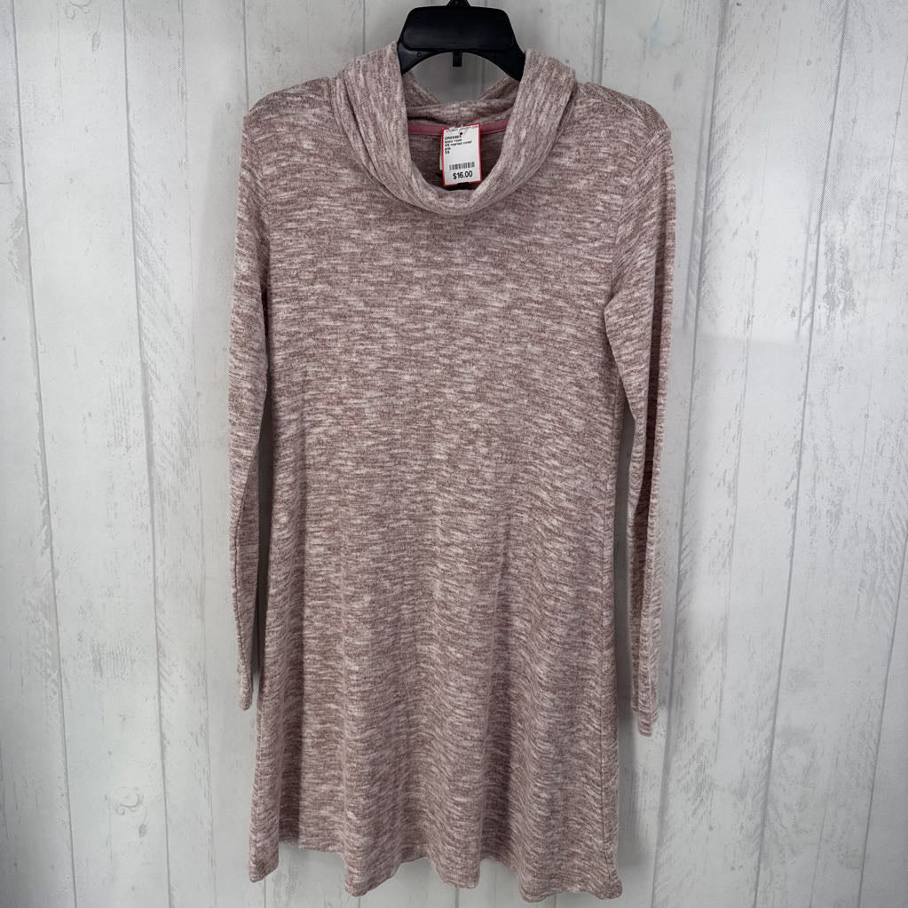 XS marled cowl neck l/s dress