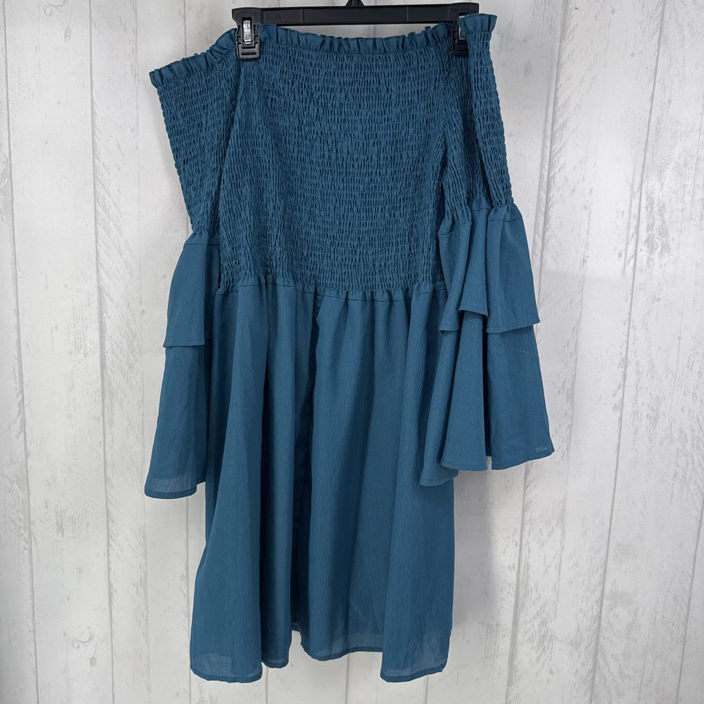 4XL smocked off the shoulder dress