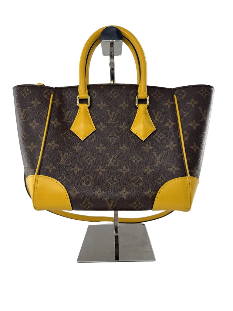 monogram satchel w/ jonquille trim PM