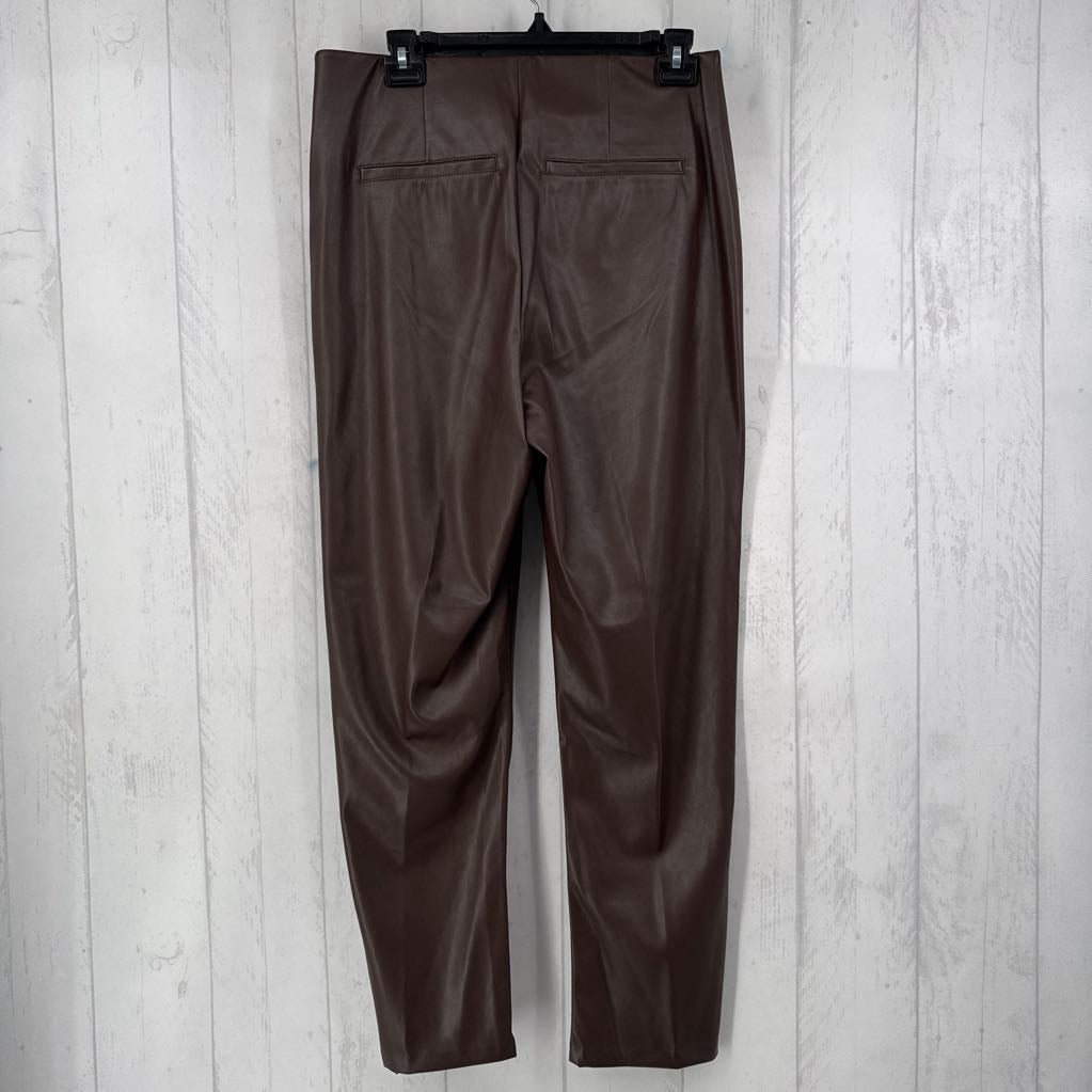 10 hi-rise faux leather pant
