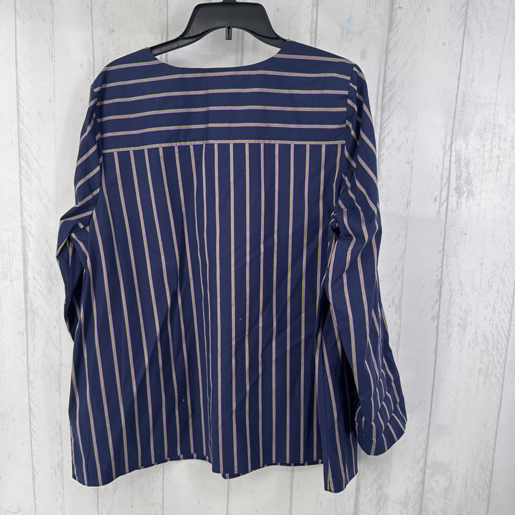 L striped 3/4 slv tunic