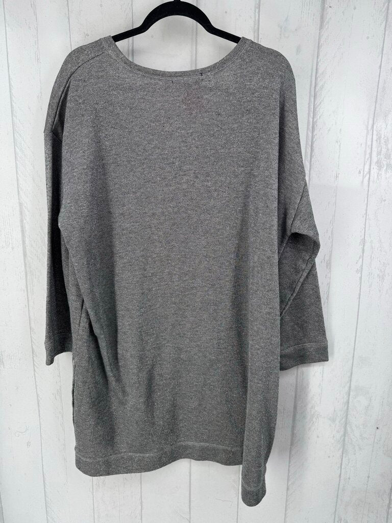 18/20 v-neck shimmery l/s tunic