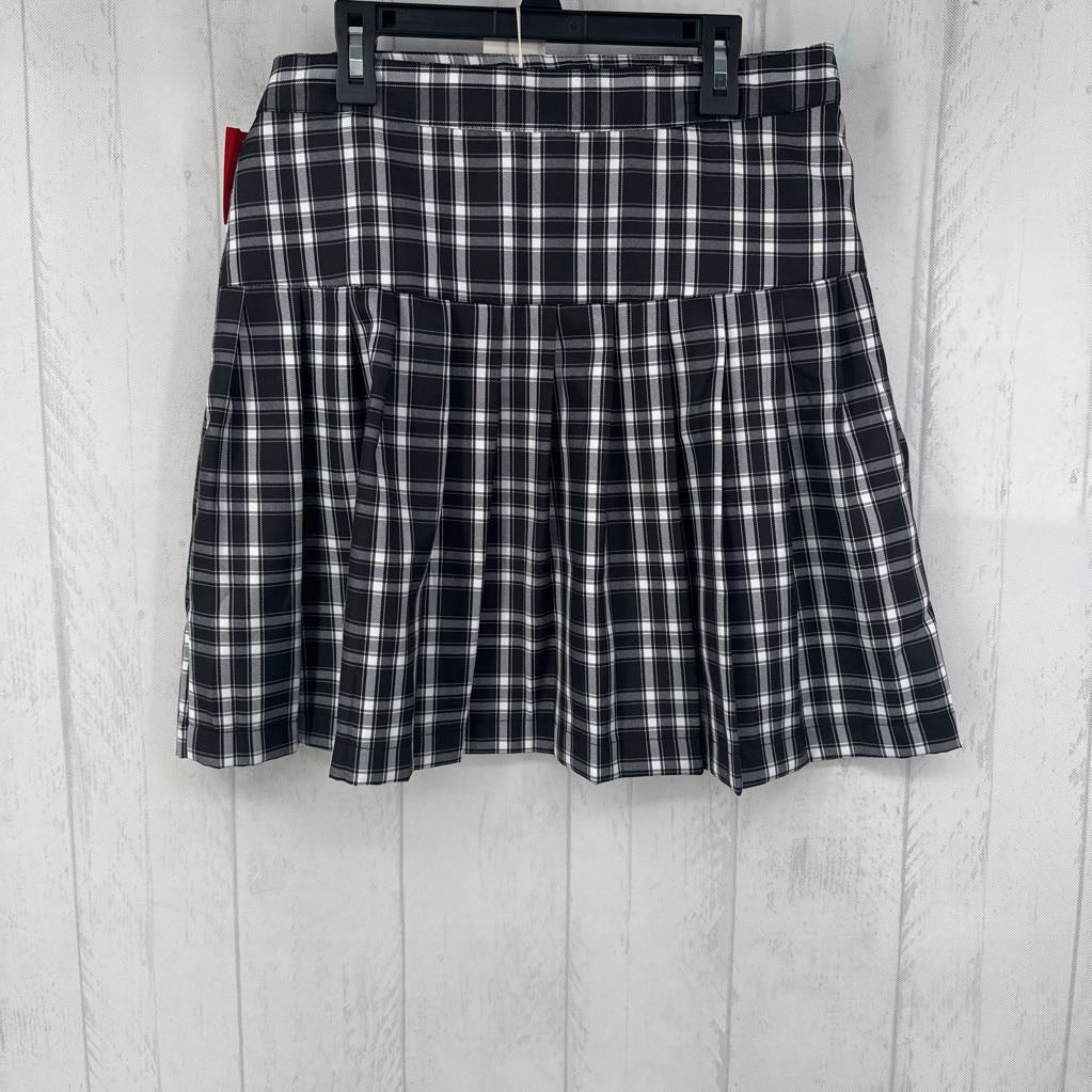 M plaid wrap skirt