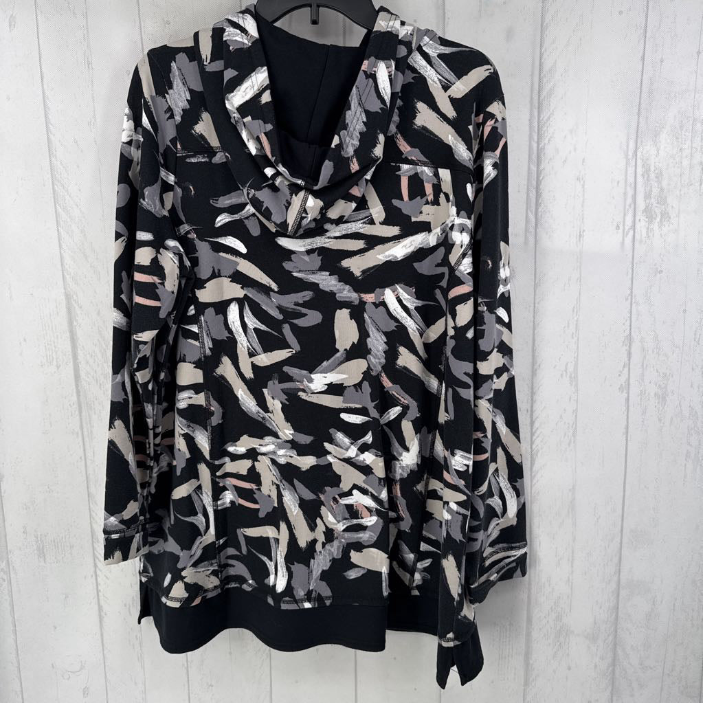 L printed zip-up hoodie