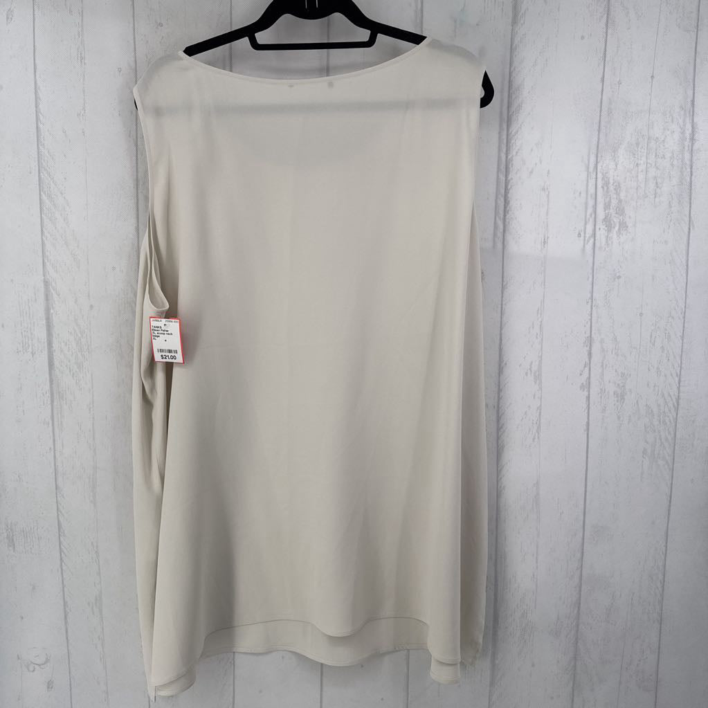 XL scoop neck crepe tank