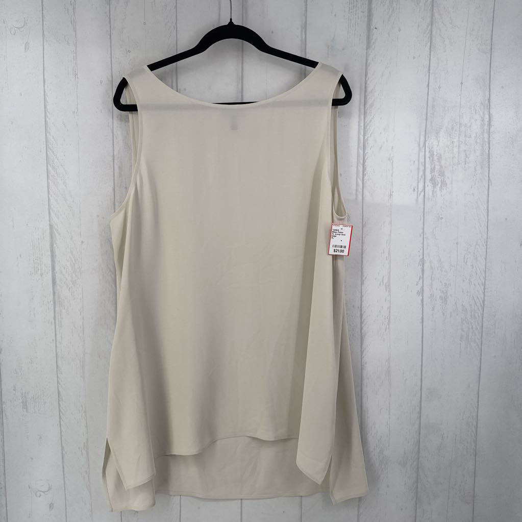 XL scoop neck crepe tank
