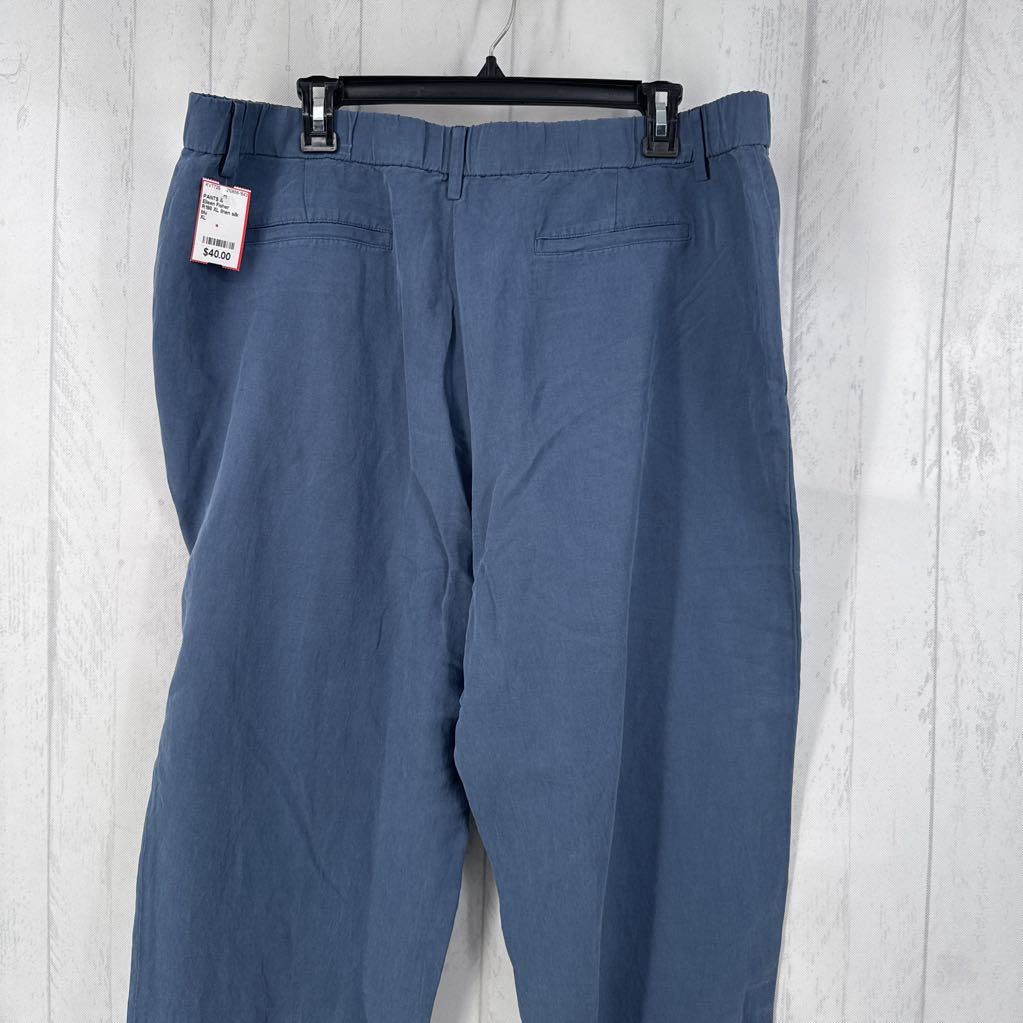 R198 XL linen silk twill pant