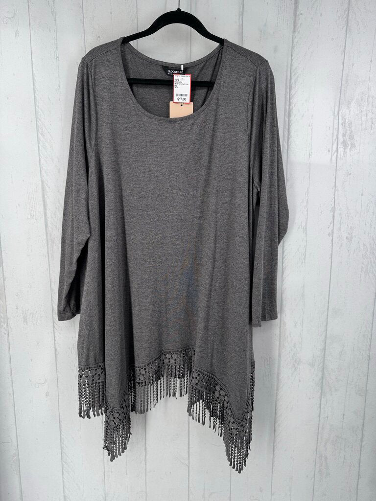 18/20 crochet trim l/s tunic