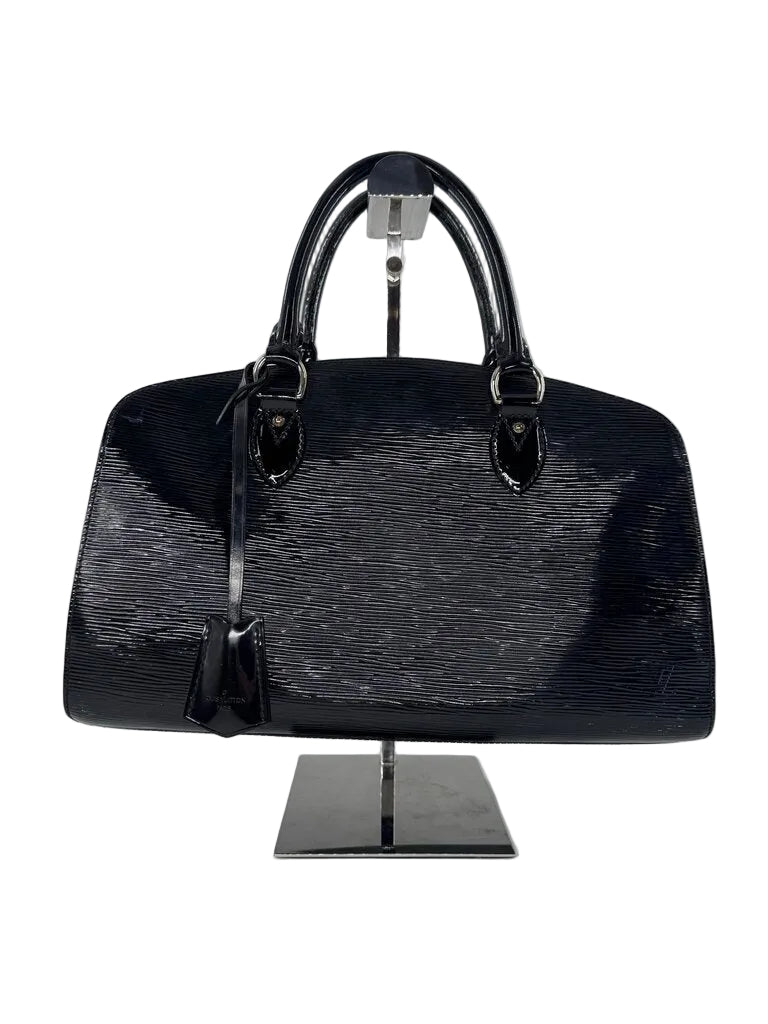 structured patent electric epi leather satchel
