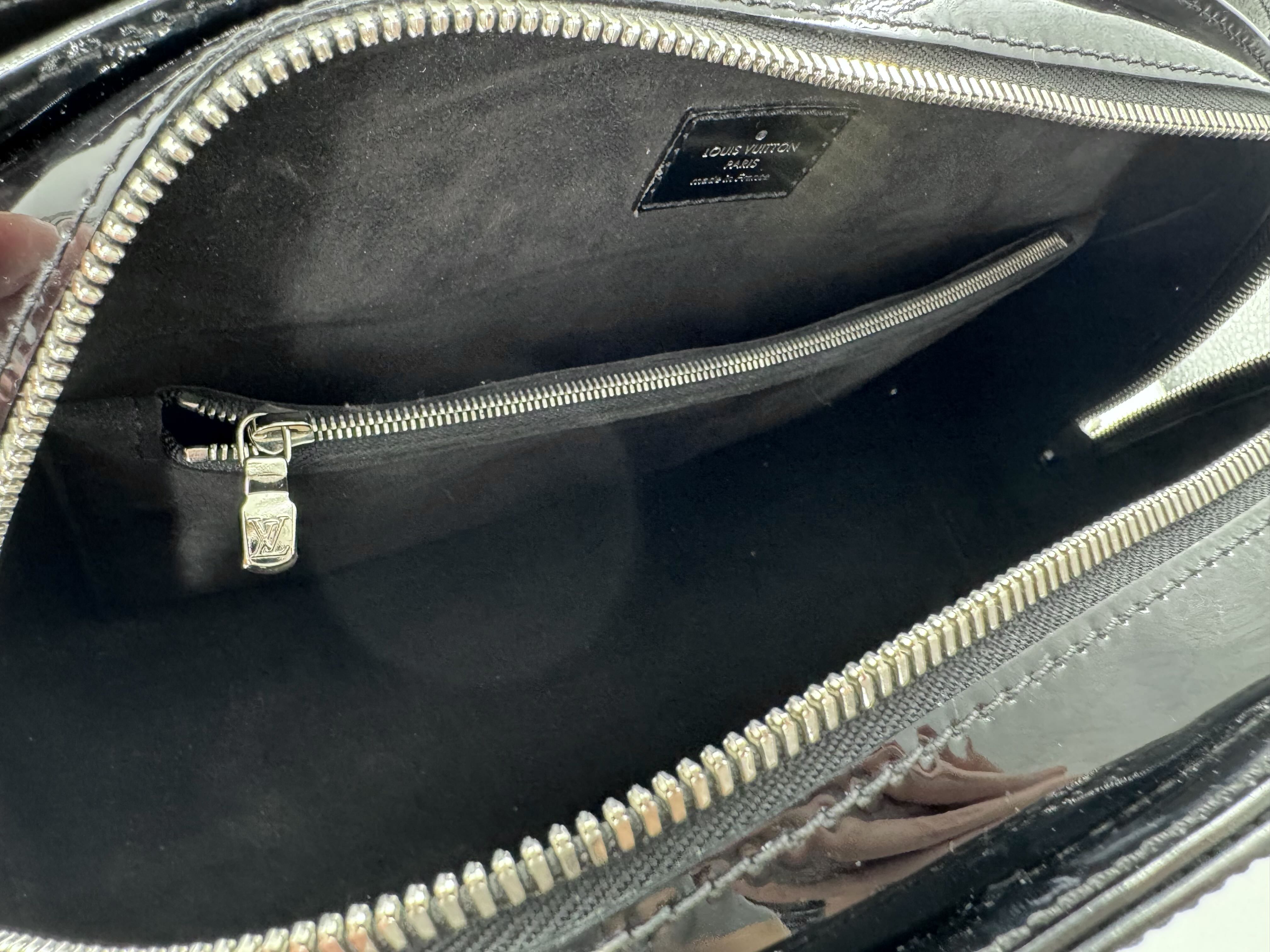 structured patent electric epi leather satchel