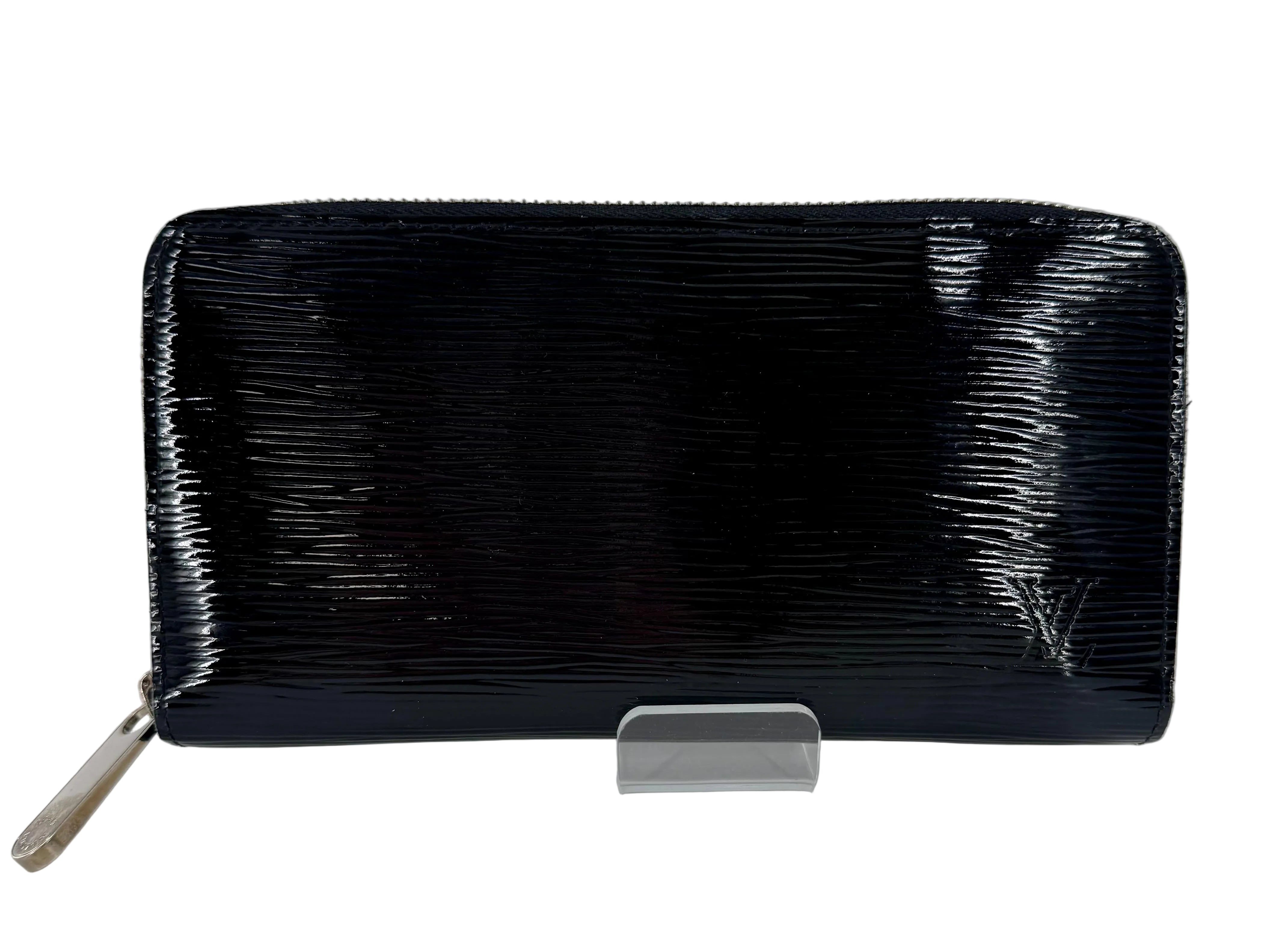 zip around patent epi leather wallet