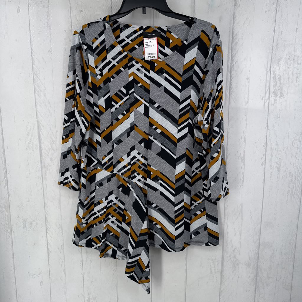 L printed 3/4 slv tunic