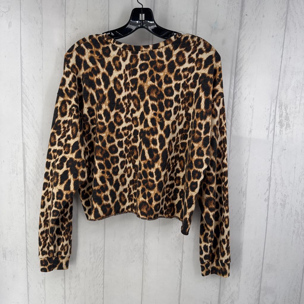 L animal print l/s top