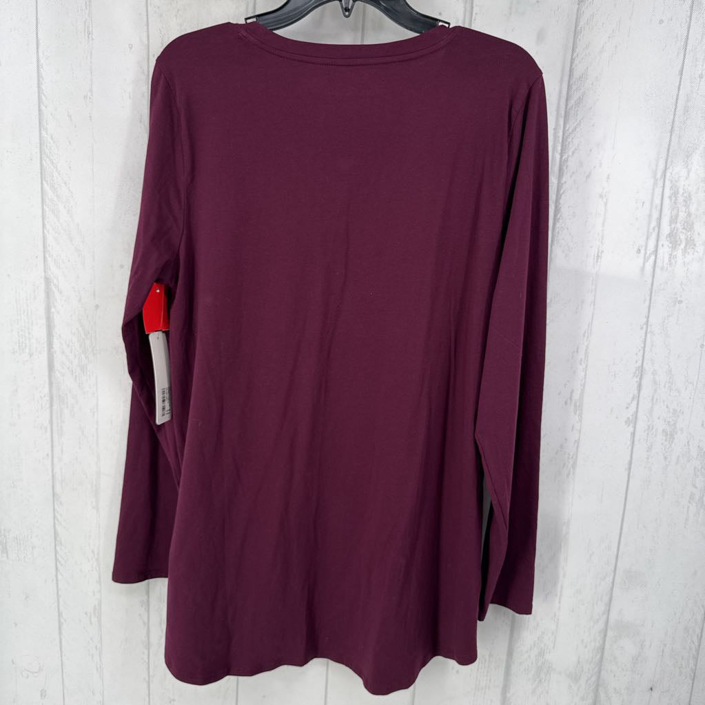 R45 L v-neck l/s tee