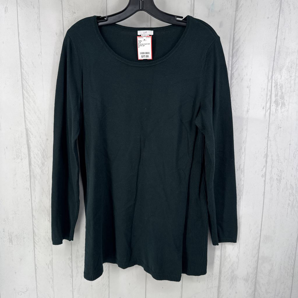 M scoop neck knit l/s top