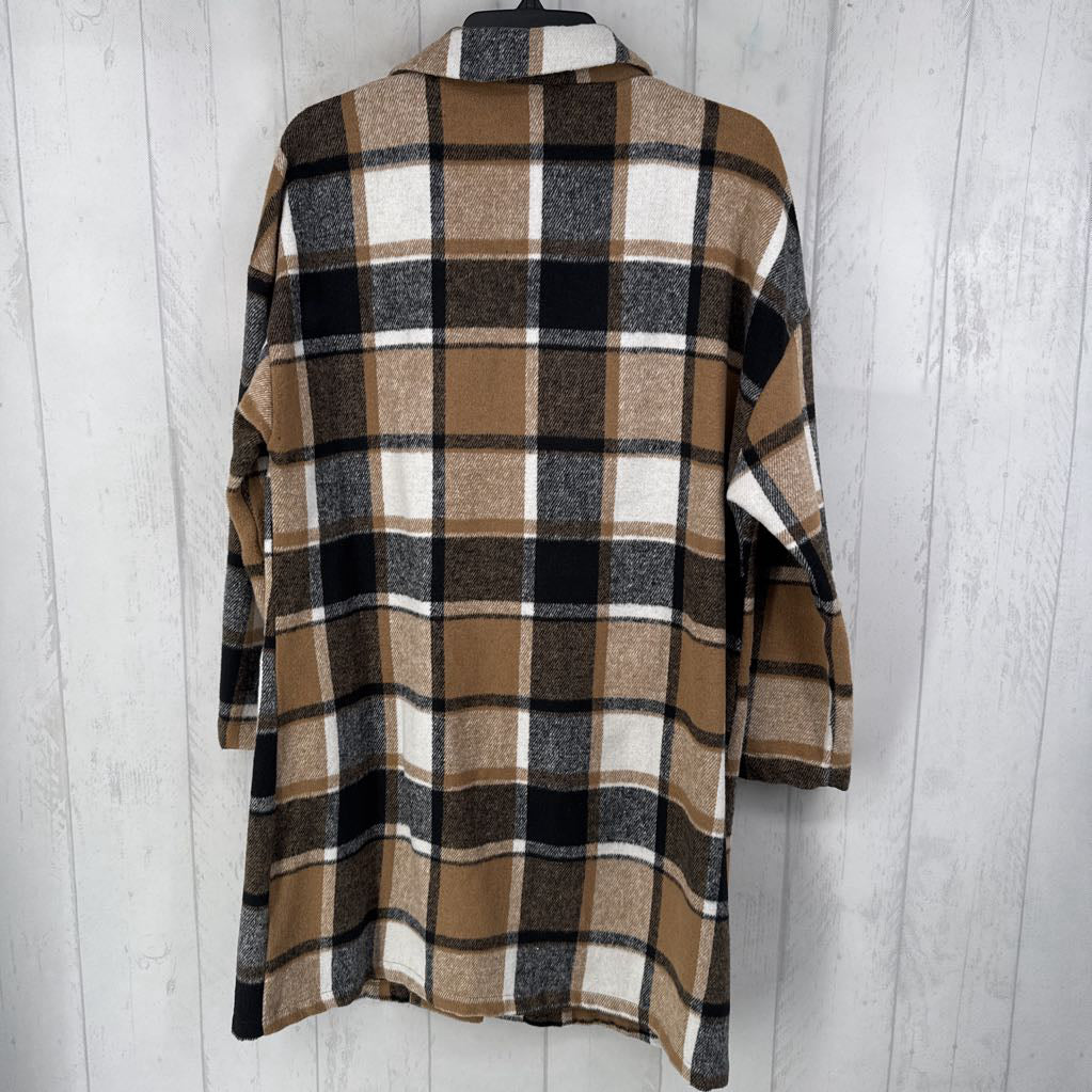 L plaid coat