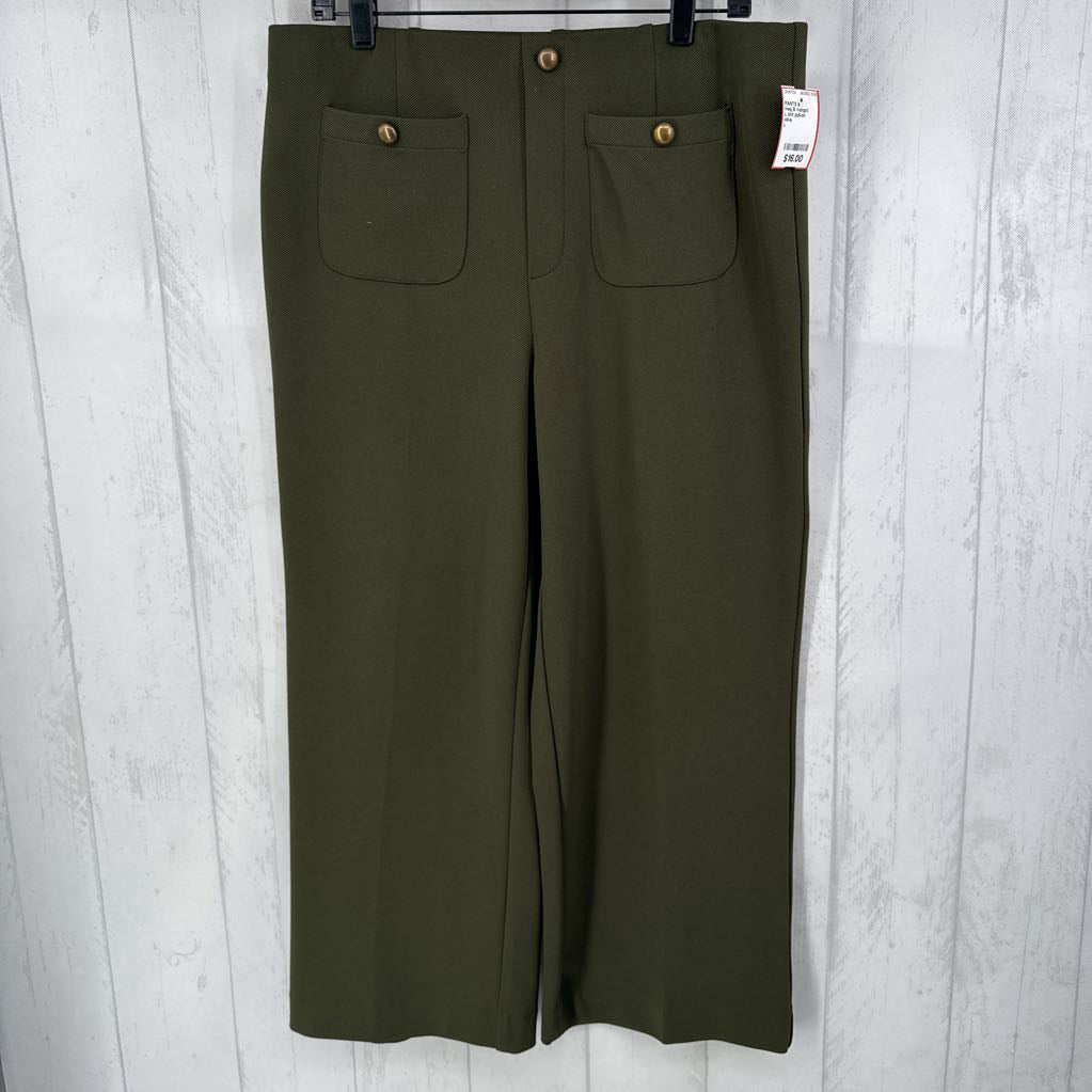 L knit pull-on widew leg pant