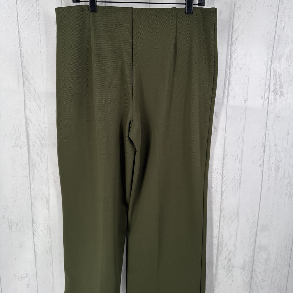 L knit pull-on widew leg pant