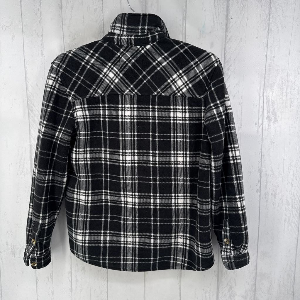M fleece lined plaid shacket