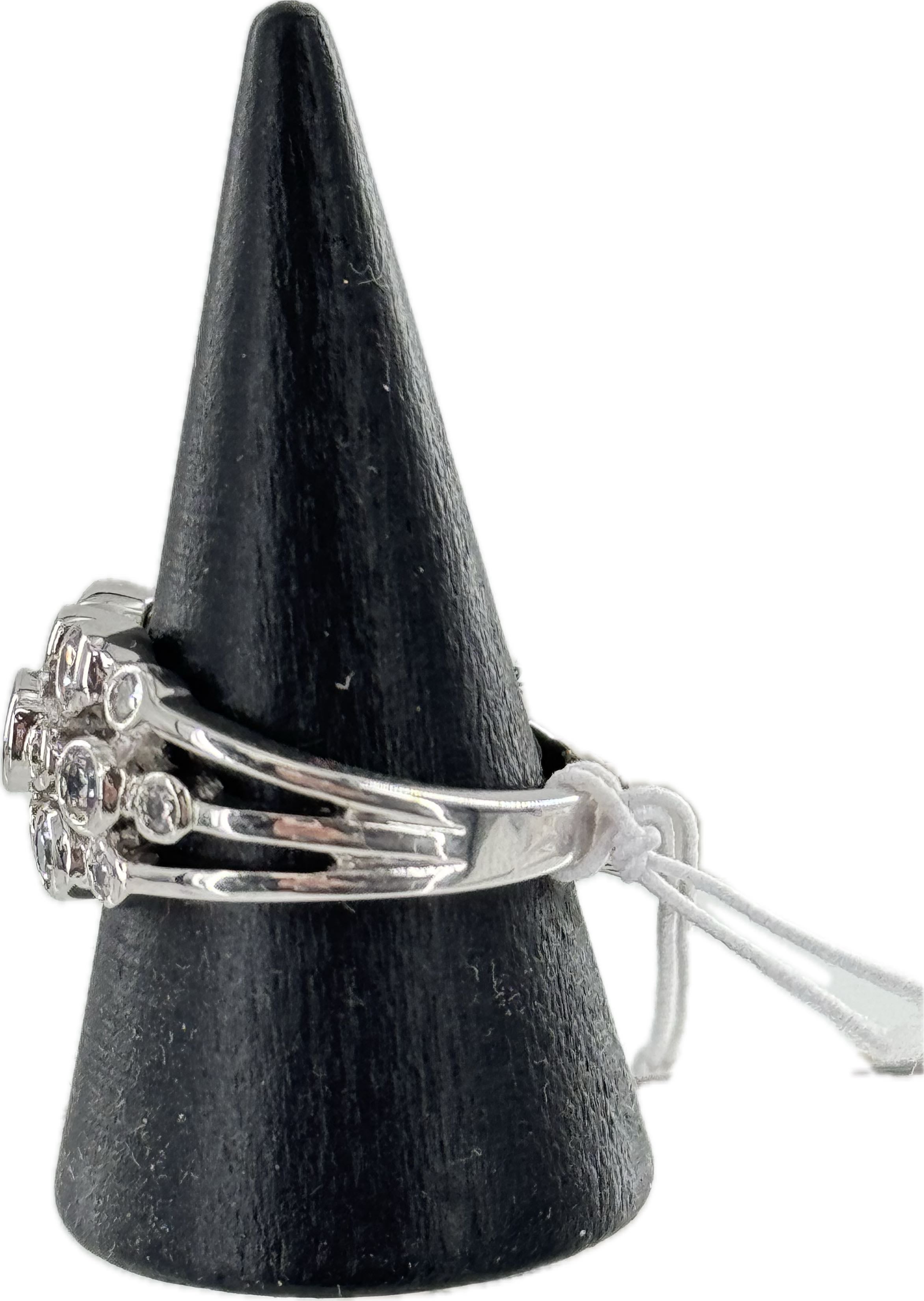 Sz 9 925 CZ multi stone bubble ring