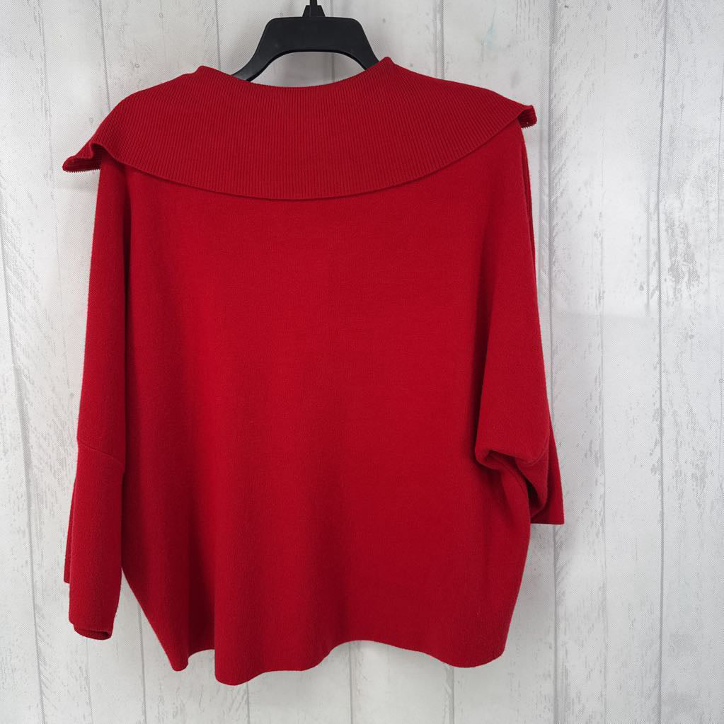 M drop shoulder quarter zip sweater