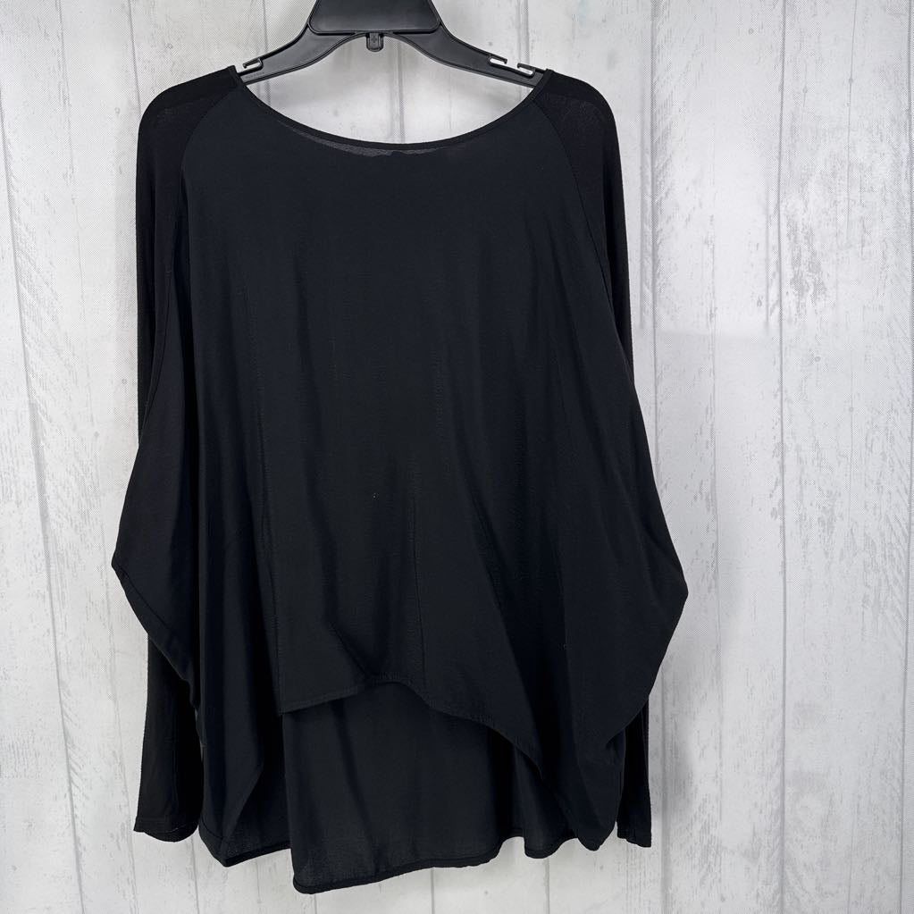 M dolman slv hi-lo top