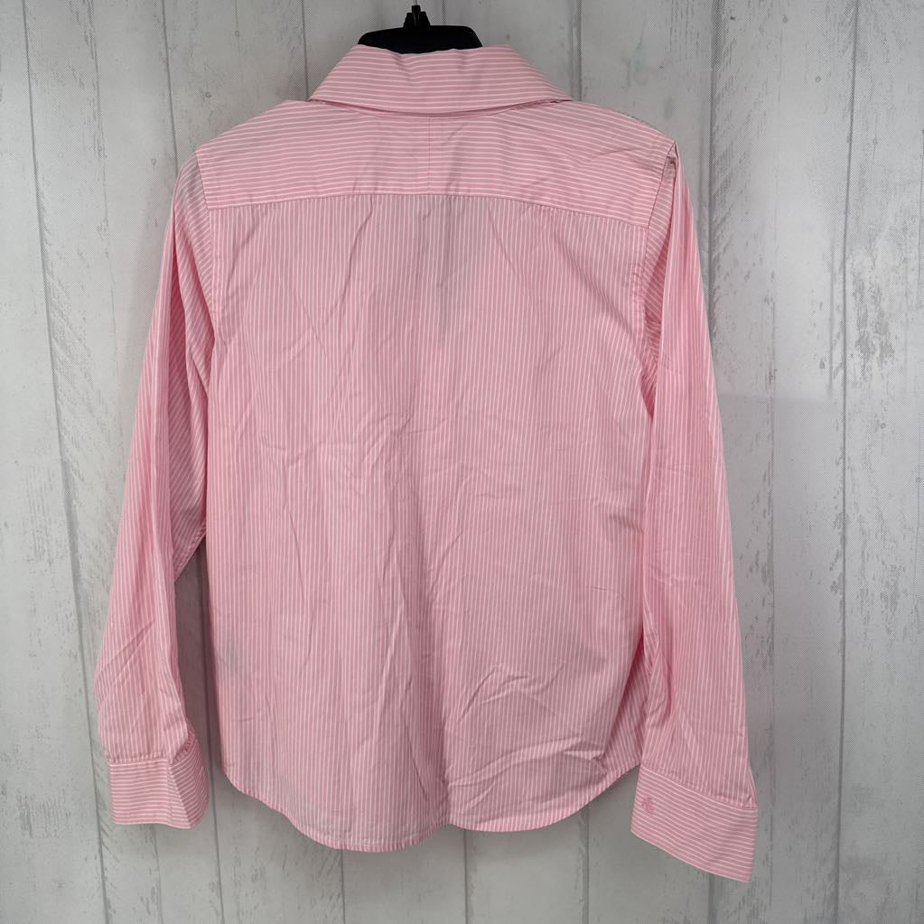 M striped button down l/s top