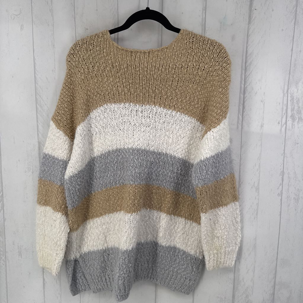 XLp colorblock v-neck sweater