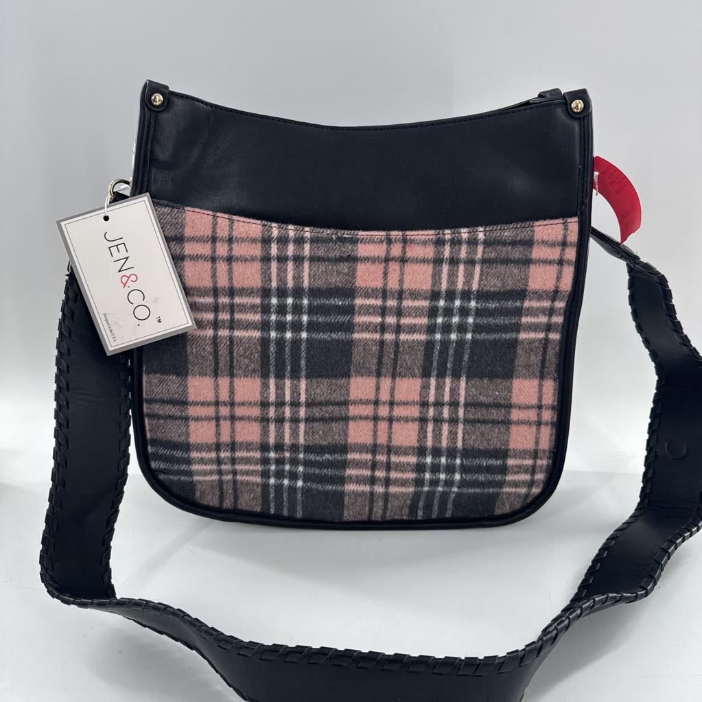 vegan plaid crossbody