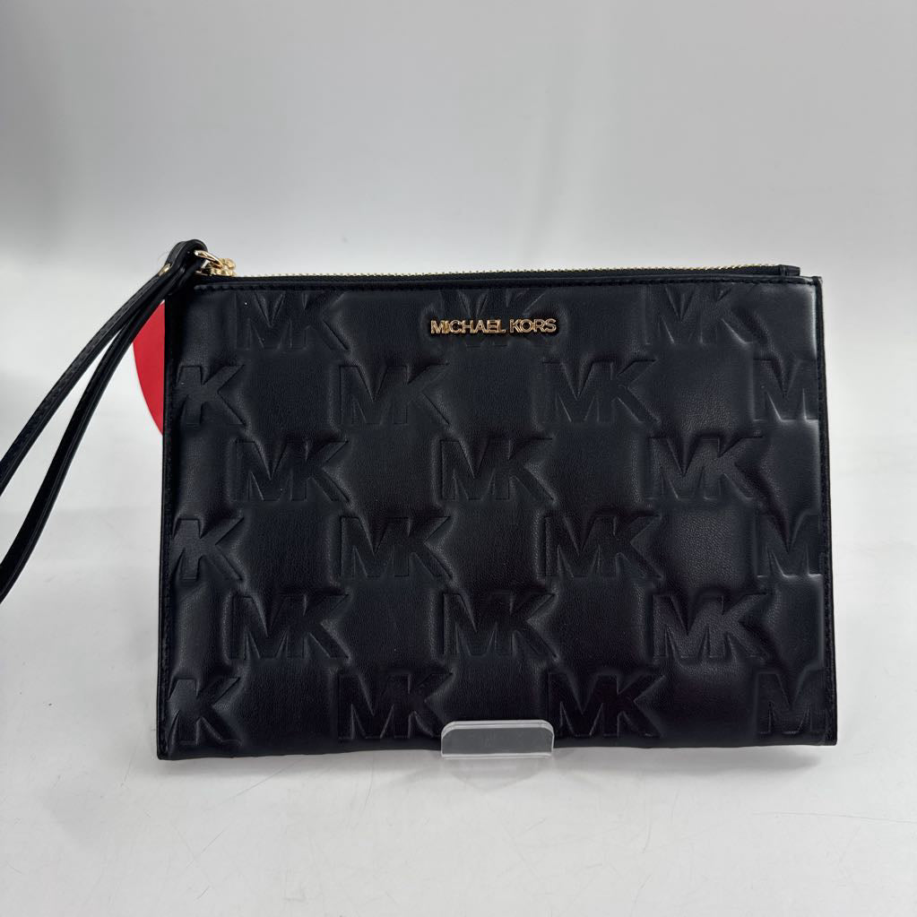 leather quilted wristlet