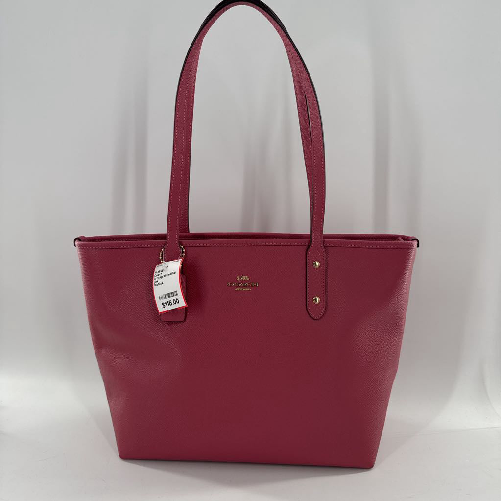crossgrain leather city tote