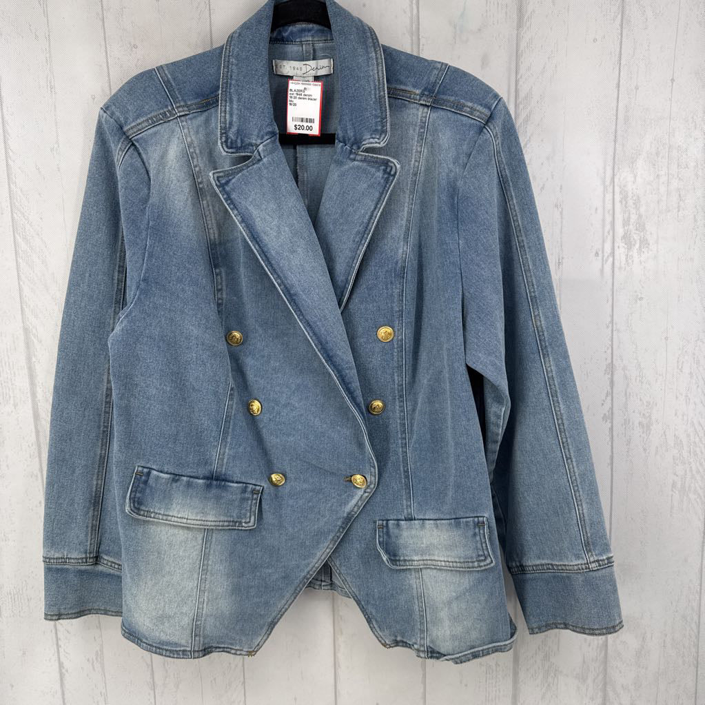 18/20 denim blazer