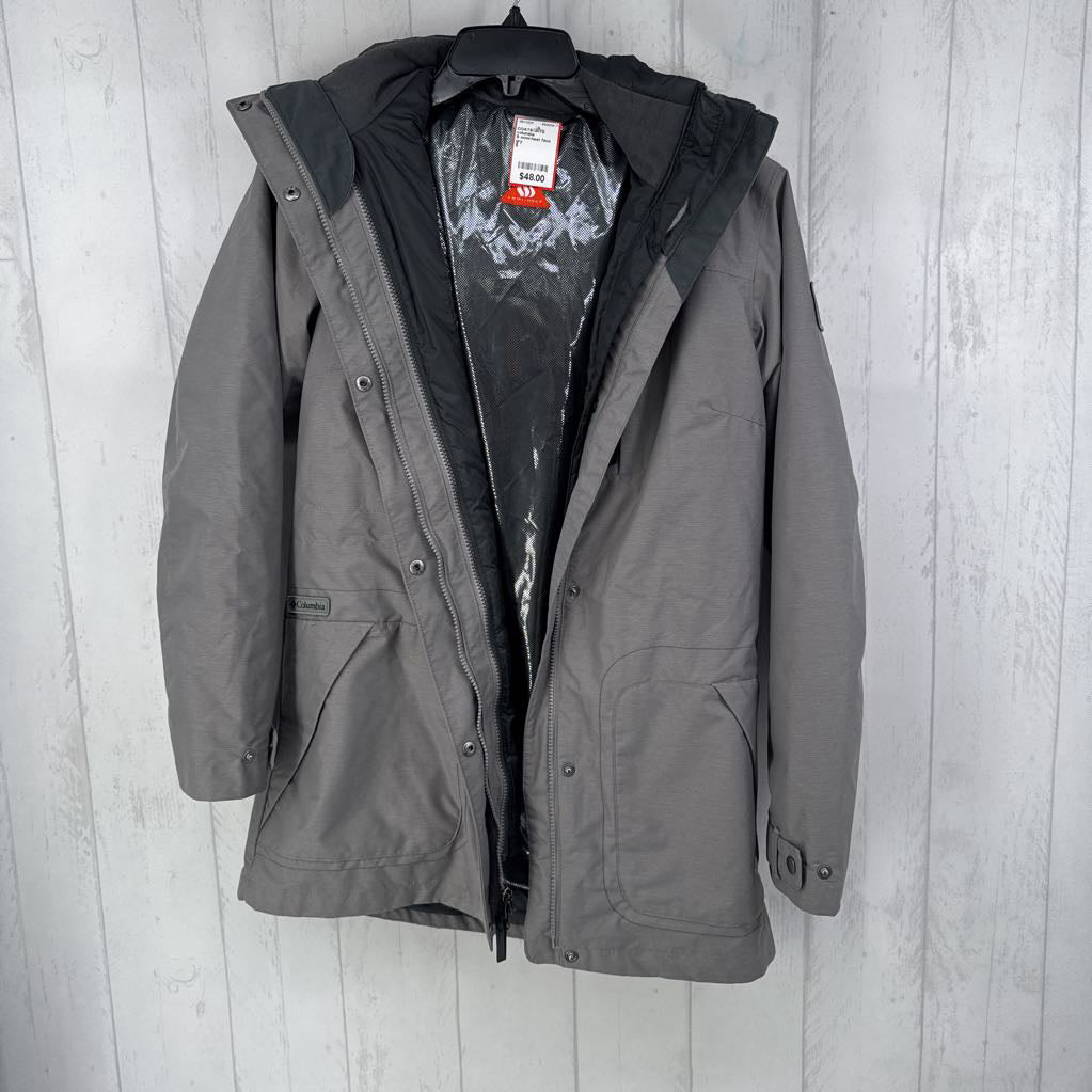 S omni-heat faux fur hood coat