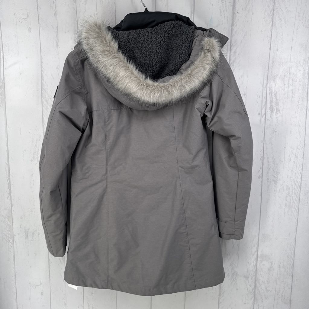 S omni-heat faux fur hood coat