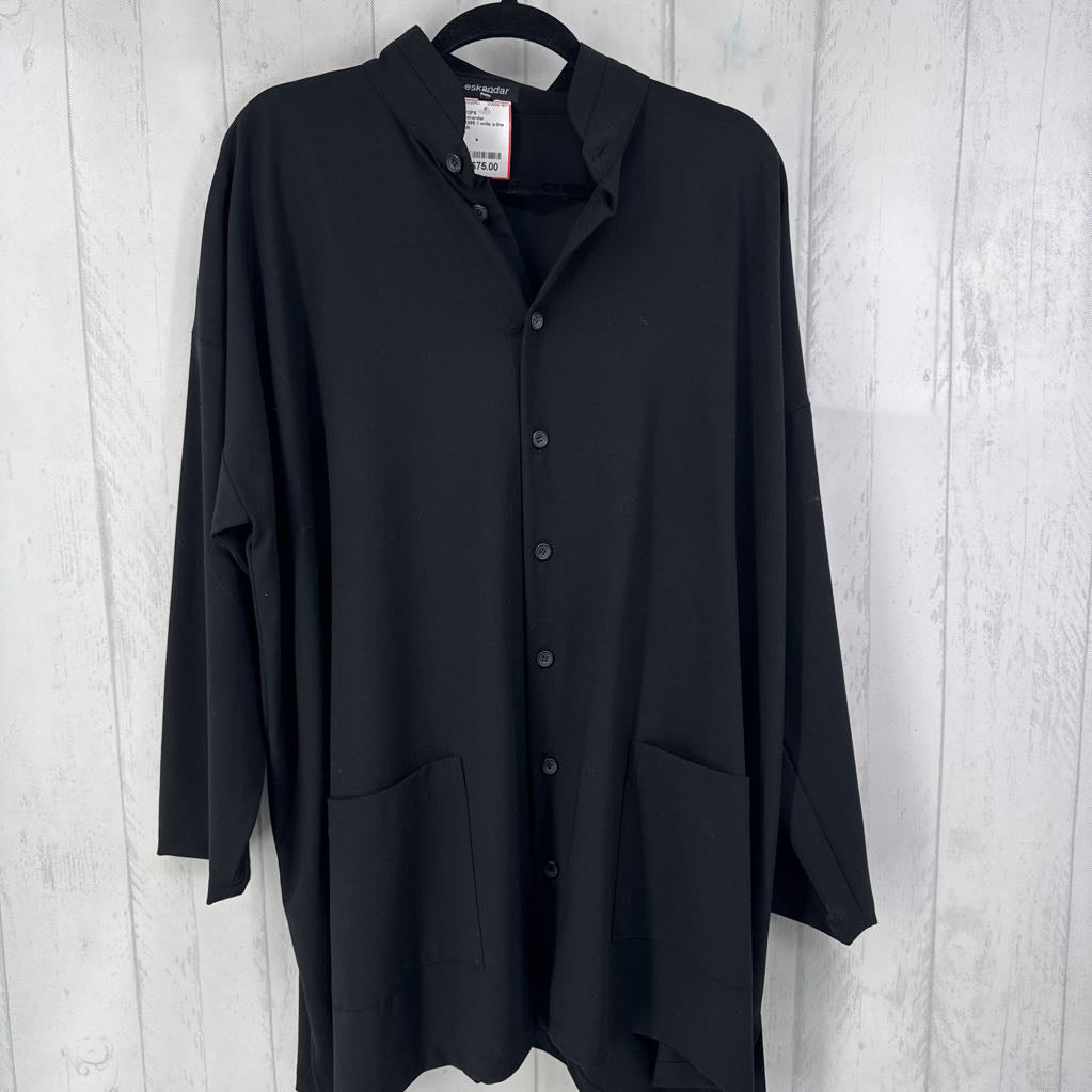 R995 1 wide a-line collar shirt