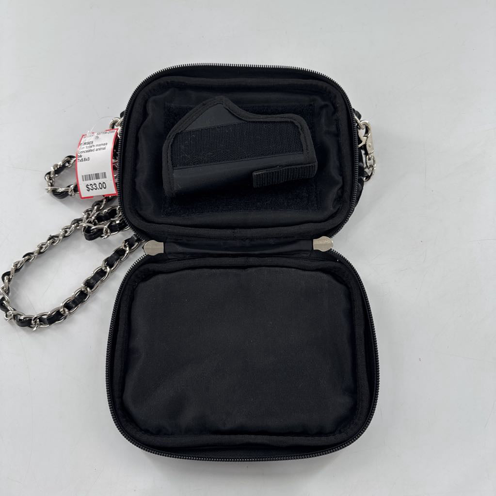 concealed animal print zip around crossbody
