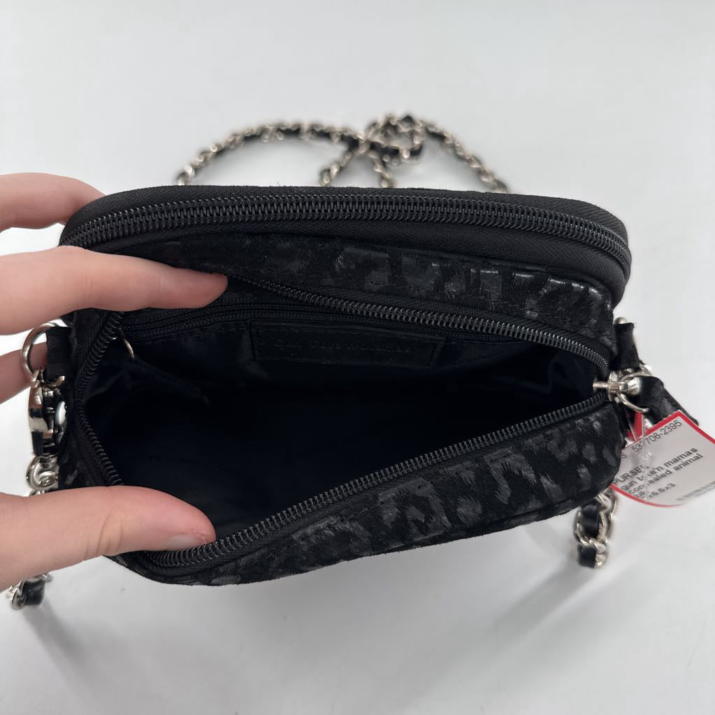 concealed animal print zip around crossbody