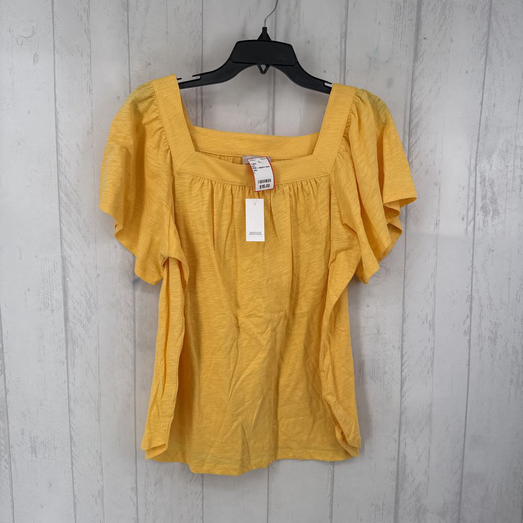 R35 L square neck s/s top