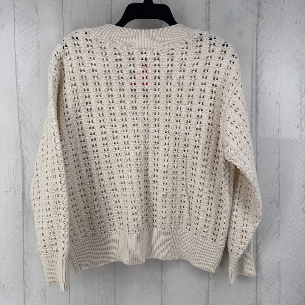 L v-neck crochet sweater