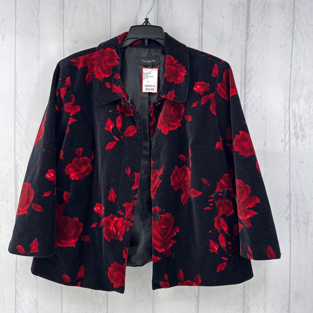 10 velvet floral blazer