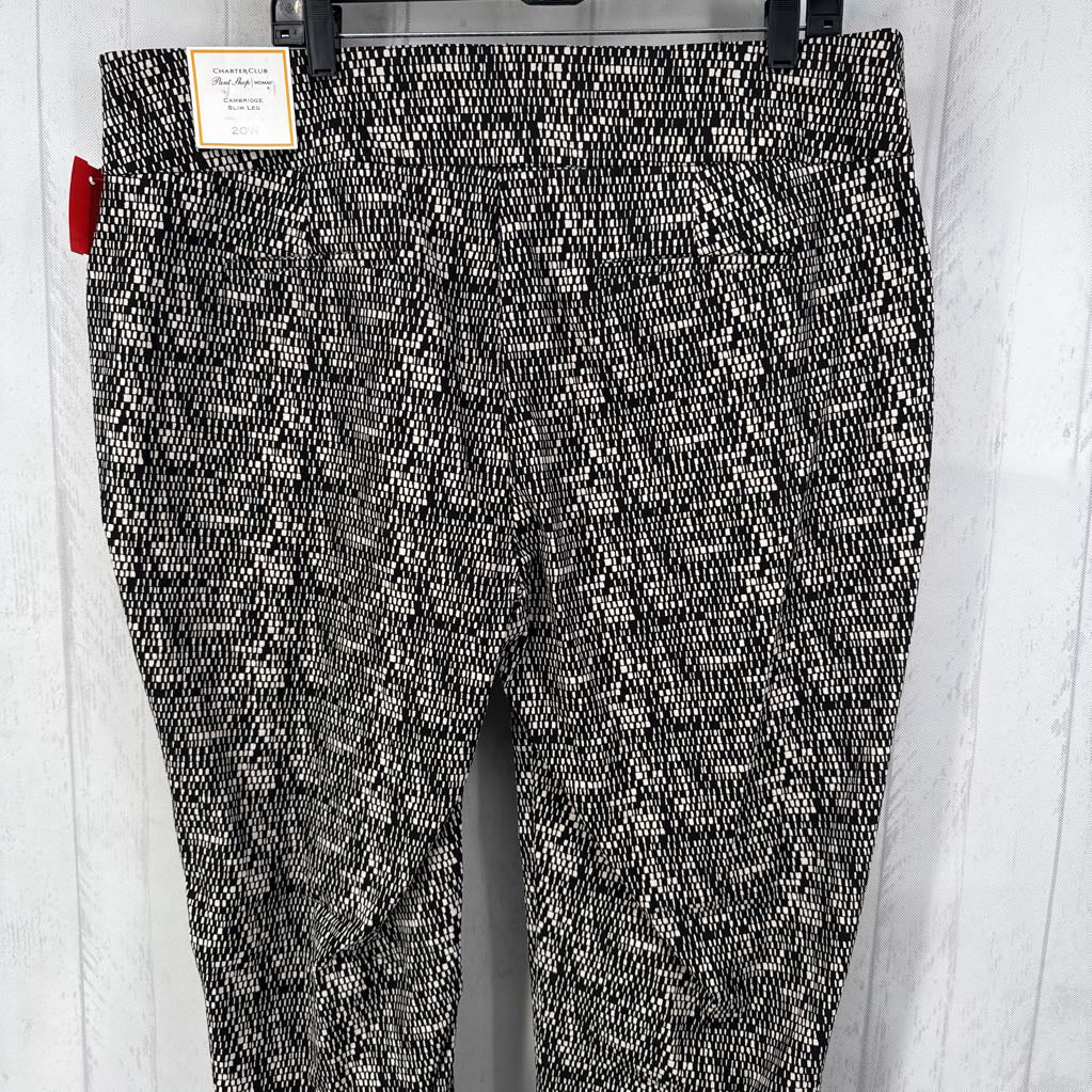 20w printed slim leg pant