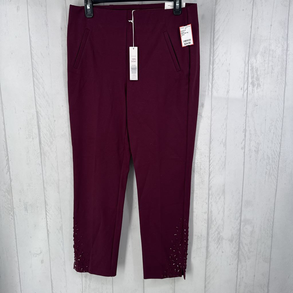 R60 8 slim leg embelished ankle pant