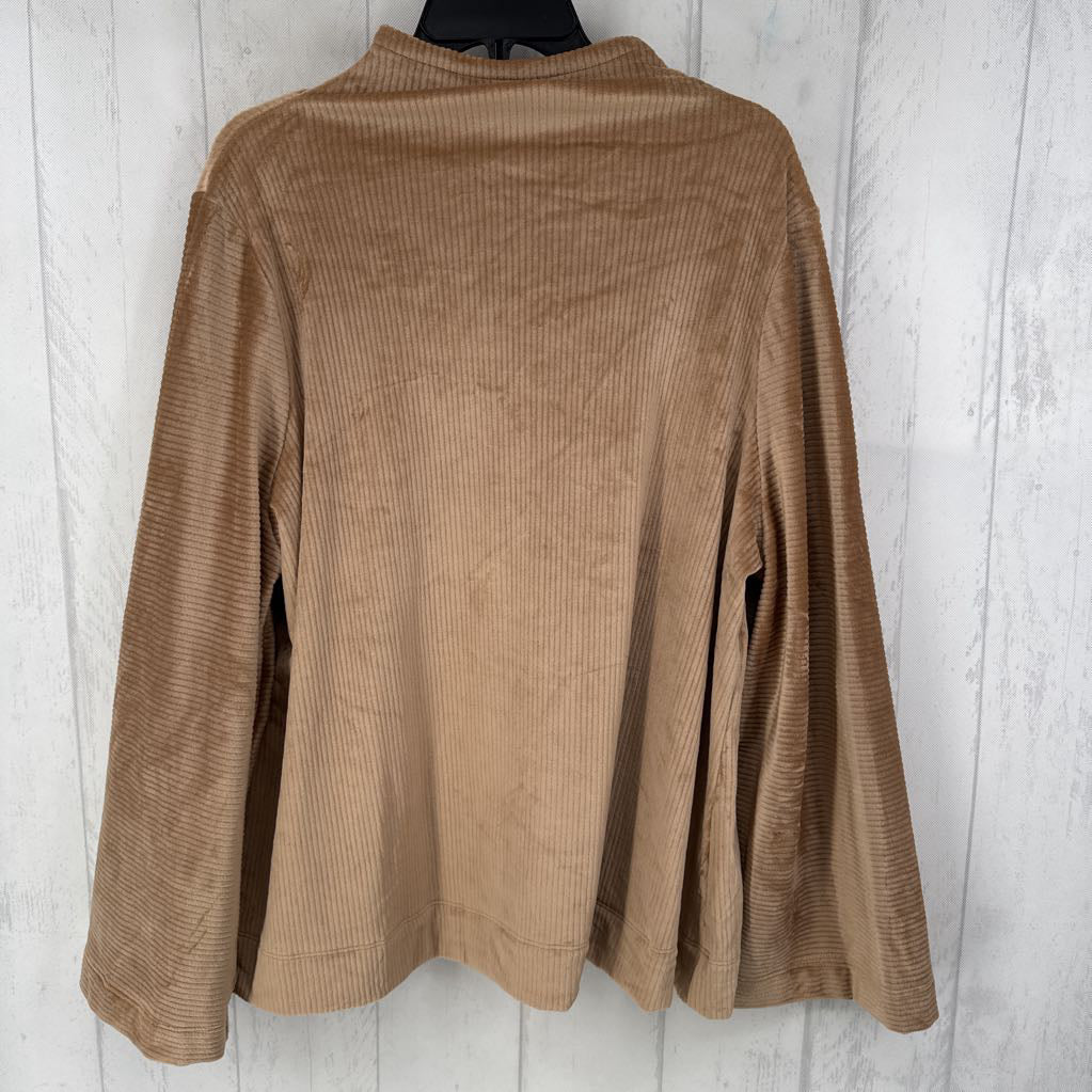 R60 18/20 faux fur ribbed pullover