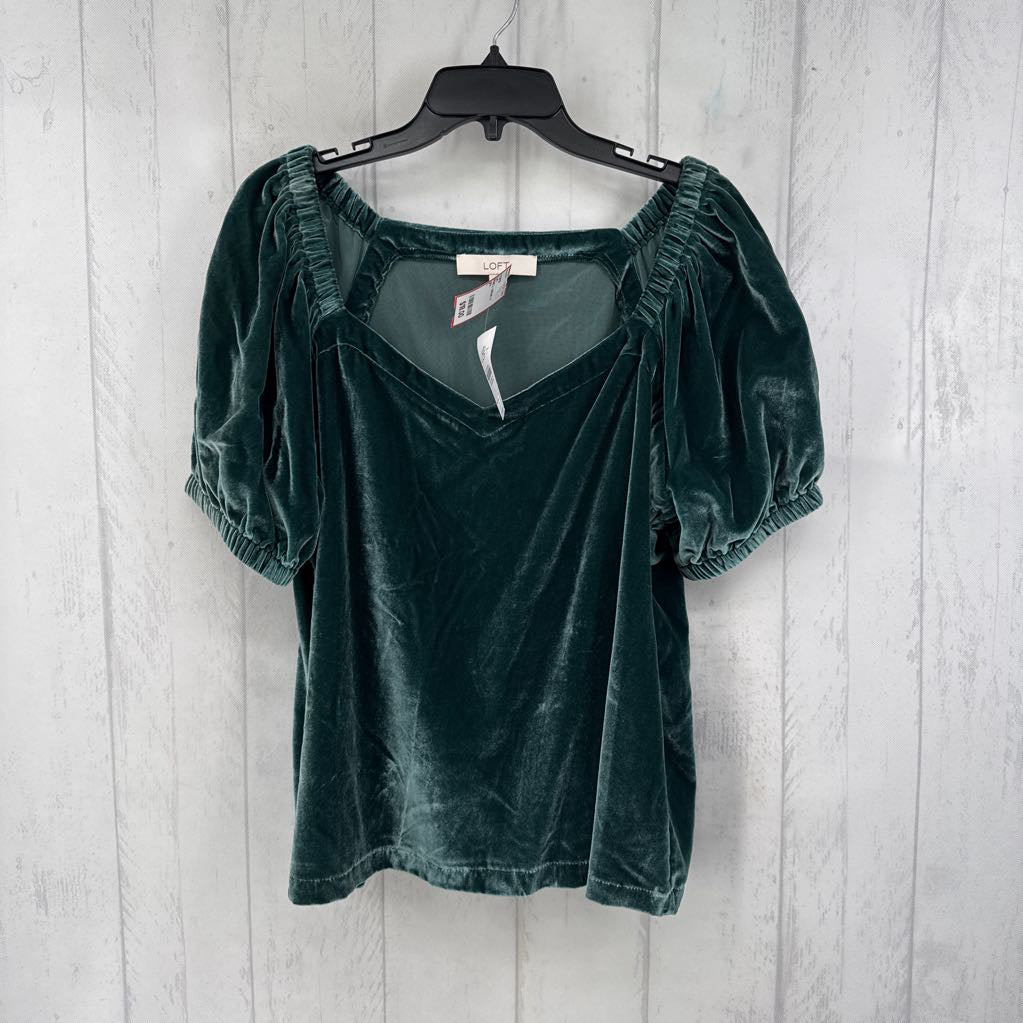 R35 L velvet v-neck s/s top