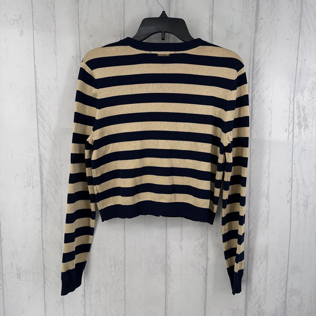 L striped cardi