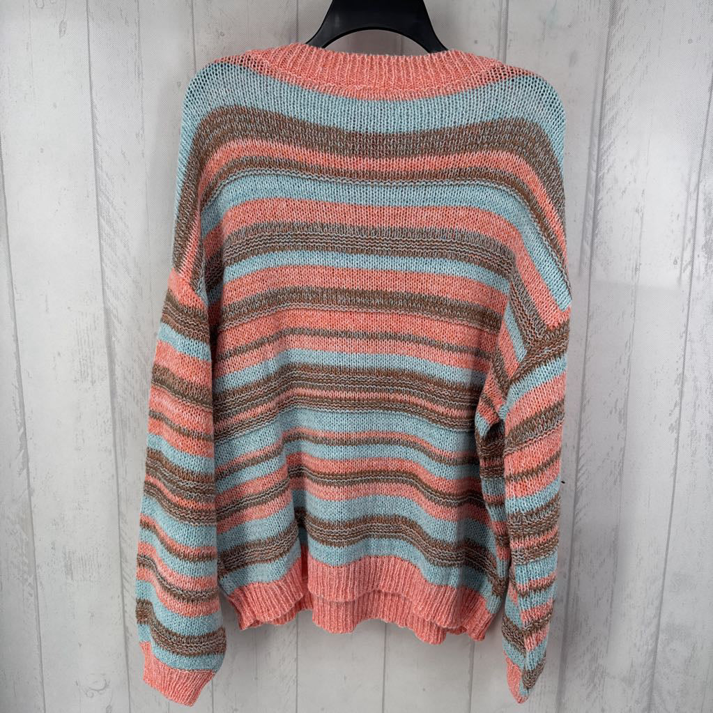R48 M striped crewneck sweater