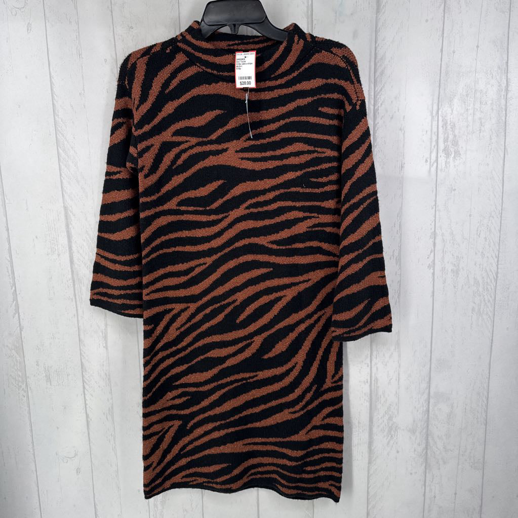 XXSp zebra stripe sweater dress